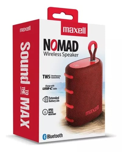 PARLANTE PORTATIL MAXEL NOMAD TWS 15 HORAS RED2