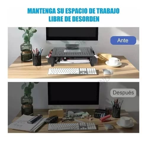 BASE MONITOR SOPORTE NIVELES METALICA PARA NOTEBOOK PC IMPRESORA5