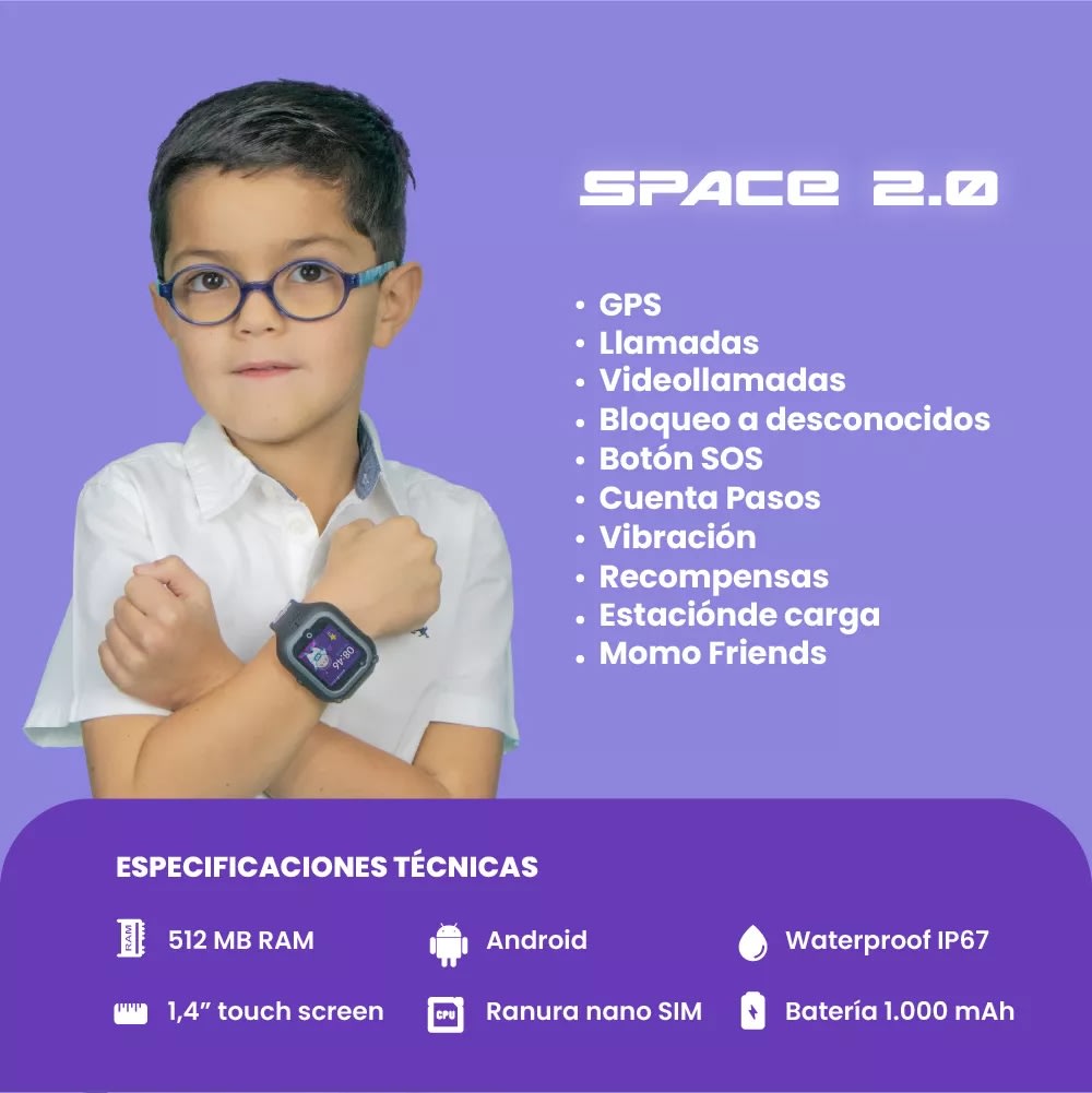 Smartwatch para niños Reloj Soy Momo Space Lite GPS PINK y BLUE7