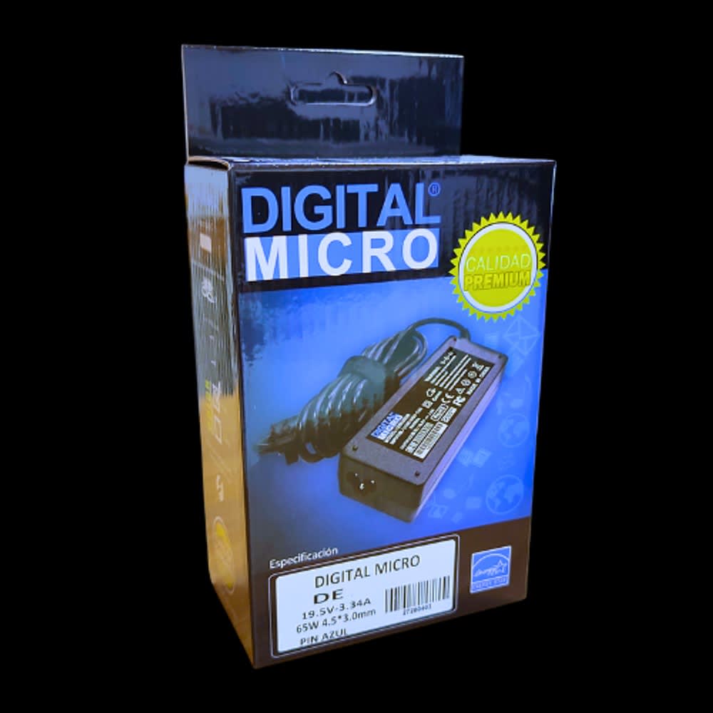 DIGITAL MICRO CHARGER  DELL PIN AZUL 19.5V-3.34A 4.5-3.0mm 65W2