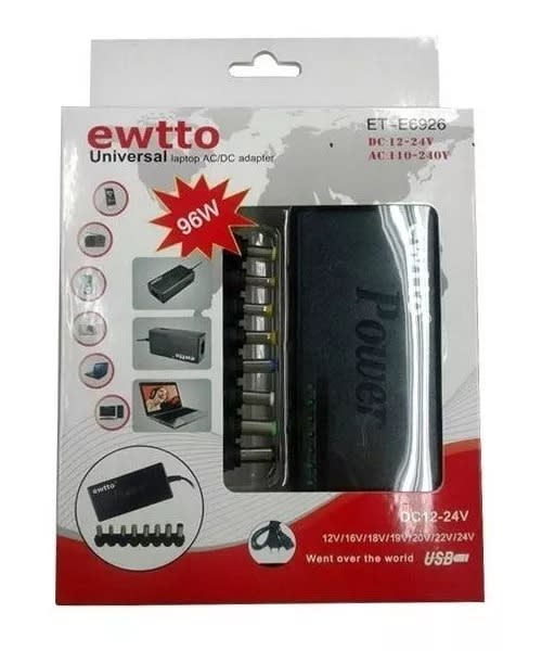 EWTTO CARGADOR UNIVERSAL LAPTOP AC 110-240V/DC 12-24V ADAPTER2