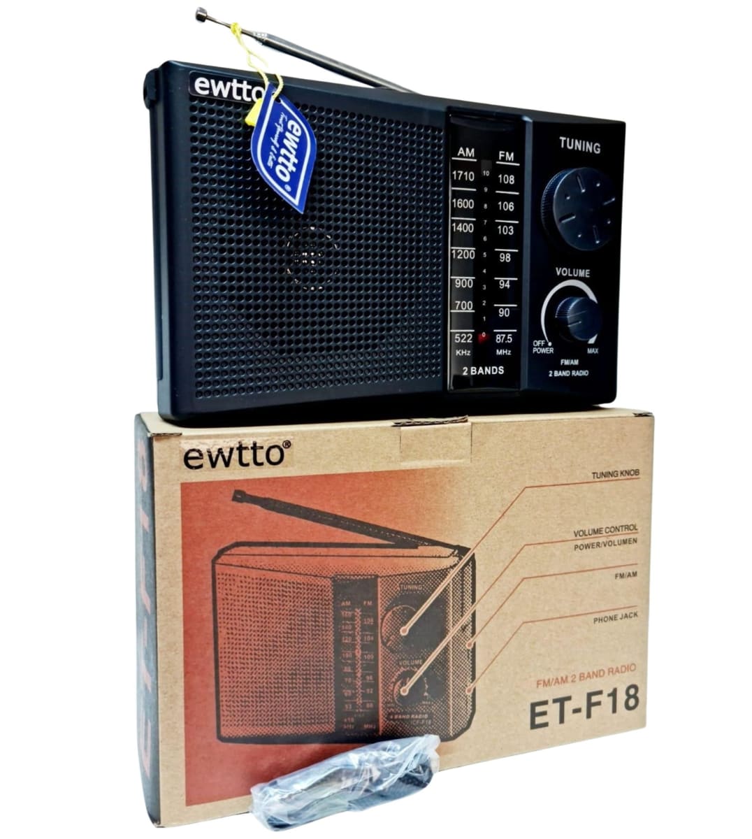 EWTTO RADIO 2 BANDA FM/AM 0