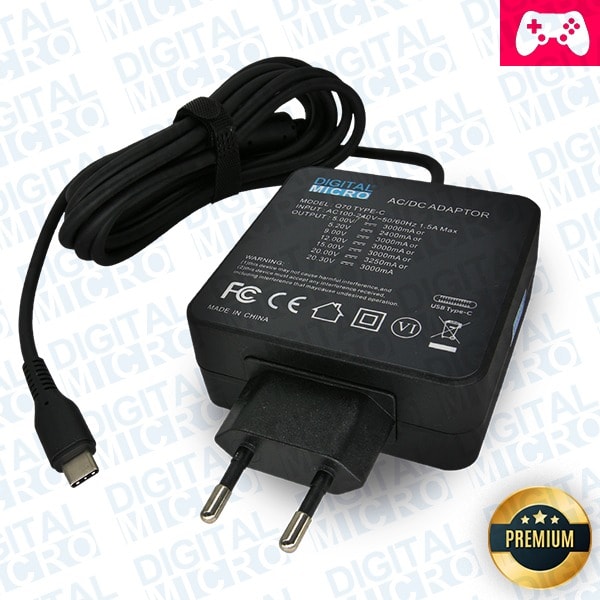 DIGITAL MICRO CHARGER GAMER 20V- 3.25A 65W USB TIPO-C 0