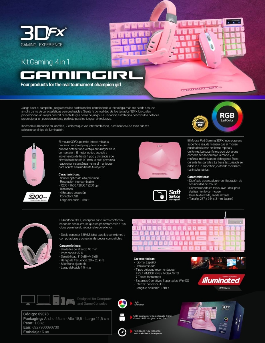 KIT GAMING GIRL 4 IN 13