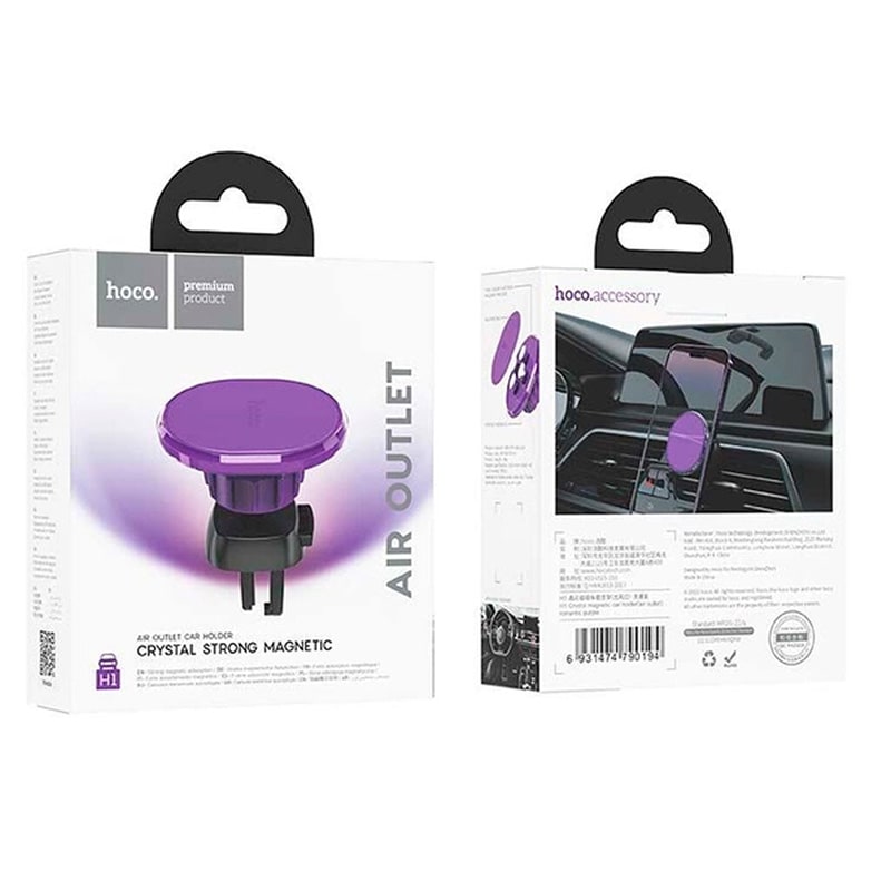 AIR OUTLET CAR HOLDER CRYSTAL STRONG MAGNETIC HOCO MORADO/TURQUESA4