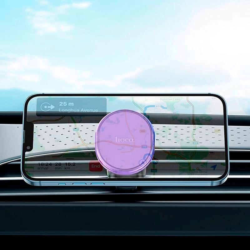 AIR OUTLET CAR HOLDER CRYSTAL STRONG MAGNETIC HOCO MORADO/TURQUESA3
