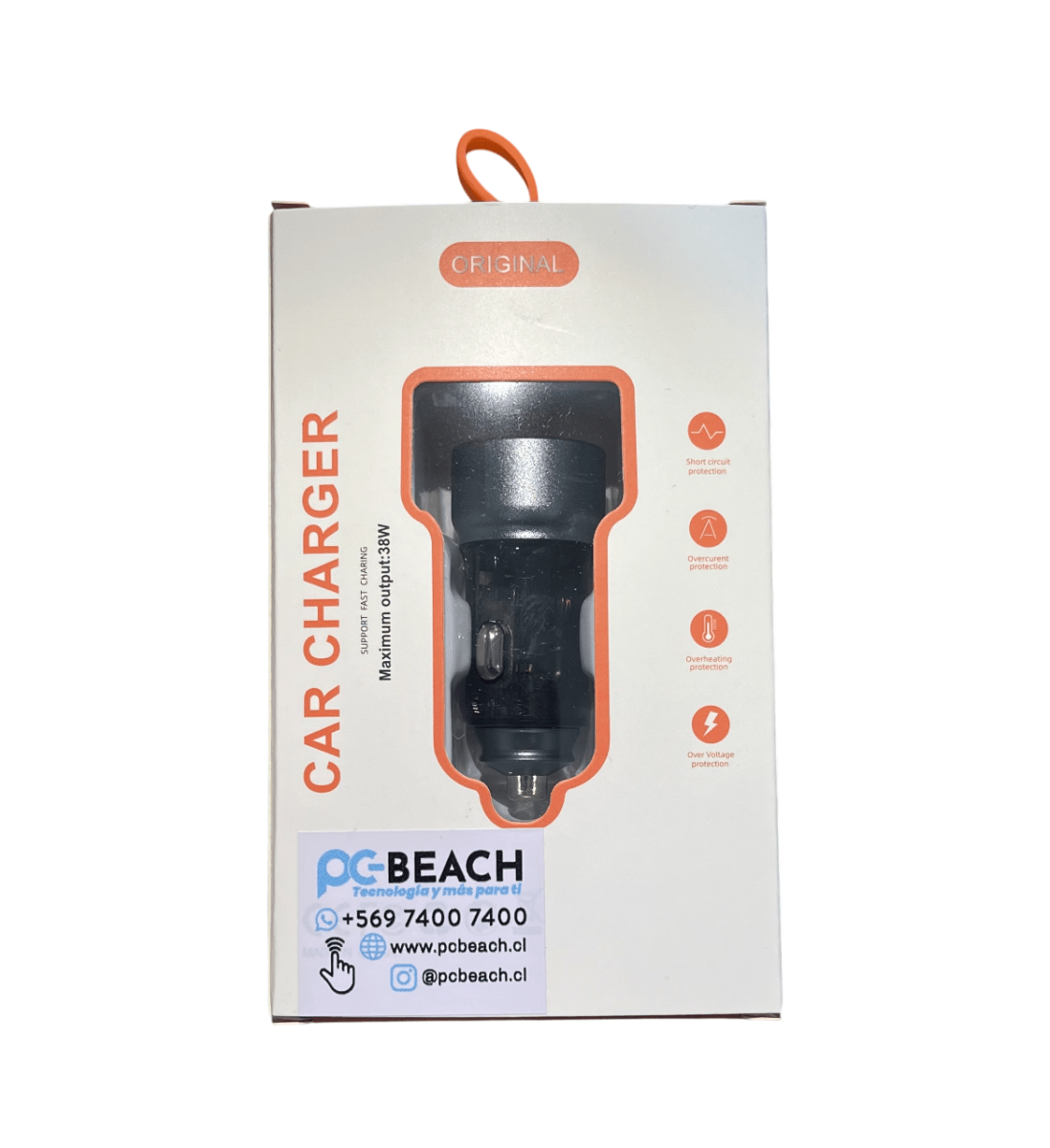 Car Charger Doble 38W USB + USB C2