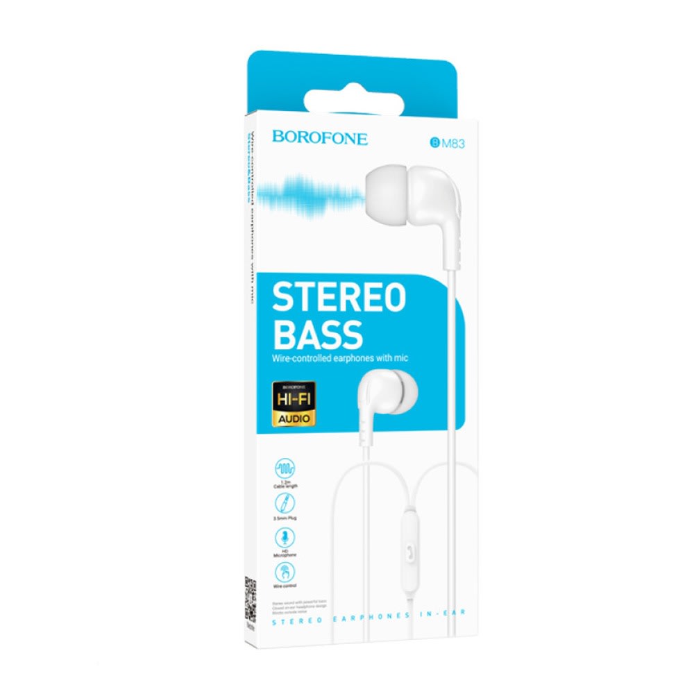 Audifonos Manos Libre Borofone BM83 Craft Blanco2