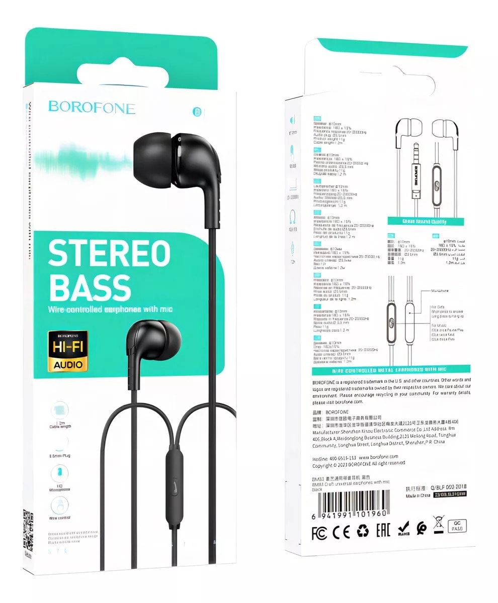 Audifonos Manos Libre Borofone BM83 Craft Negro2