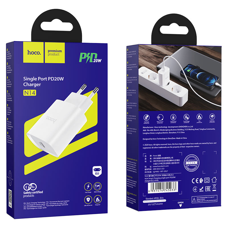 CHARGER HOCO 20W N14 TYPE-C4