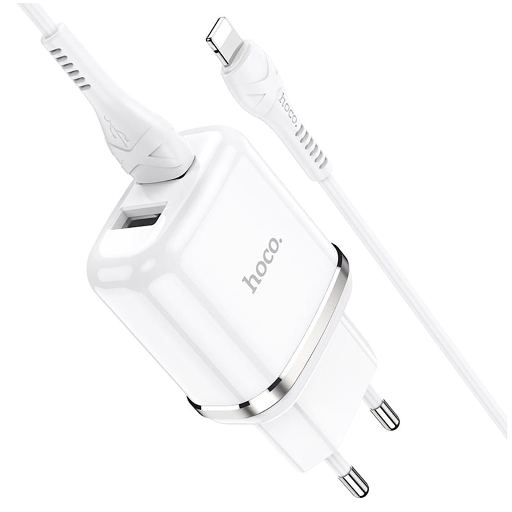 Dual ports safety USB-LIGHTNING N4-2.4A Hoco 0