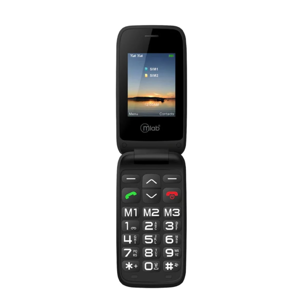 Celular Senior Mlab Shell Sos 4G Lte Negro Doble Sim 0