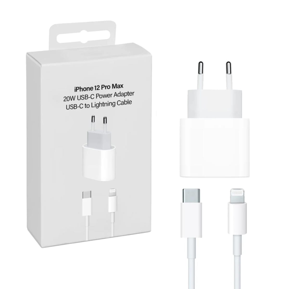 20W USB-C POWER ADAPTER + CABLE LIGHTNING A2347 ALTERNATIVO CERT 0