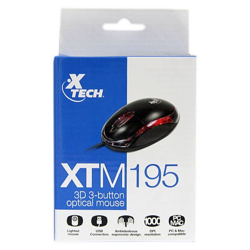 XTECH OPTICAL MOUSE WIRED XTM-1952