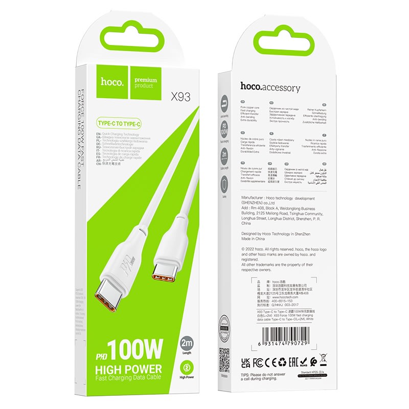 HOCO X93 100W TYPE C 1M HIGH POWER2