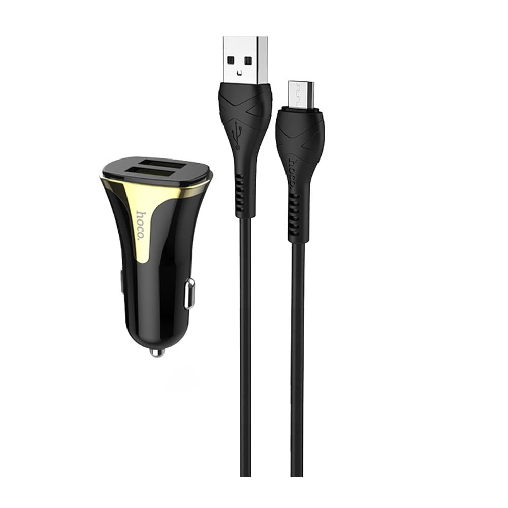 CAR CHARGER SET QC3.0 Z31 18W 3.4A CON CABLE MICRO-USB HOCO2