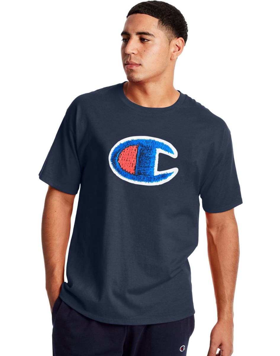 Polera Champion Graphic Navy | Tienda Urban Paradise