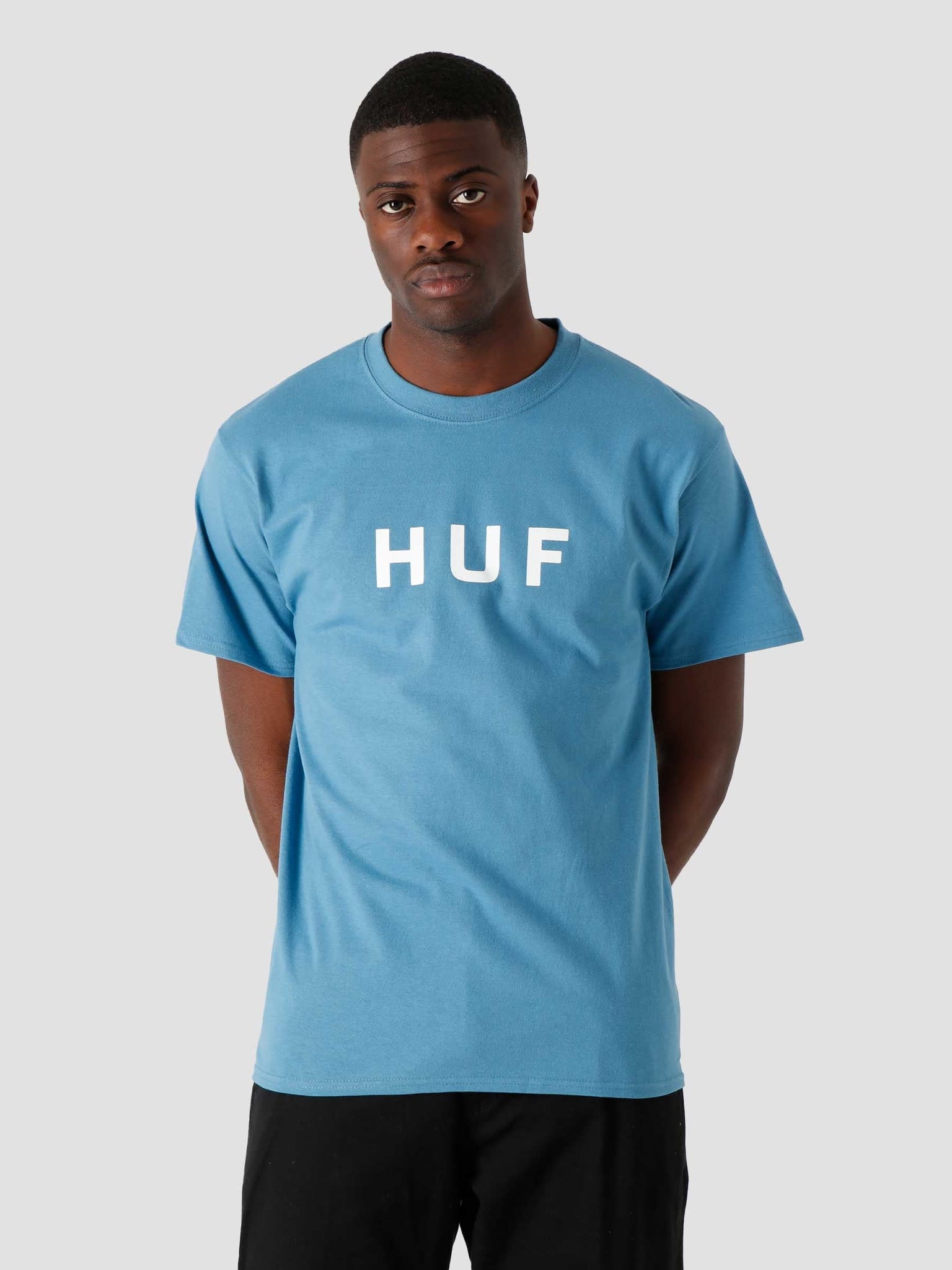POLERA HUF ESSENTIALS OG LOGO COLONIAL BLUE | Tienda Urban Paradise