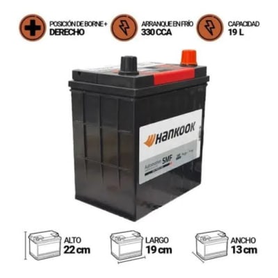 BATERIA HANKOOK MF 40B19L HK 35AH
