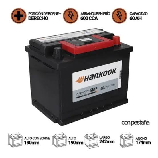 BATERIA HANKOOK MF 47-600 HK 60 AH2