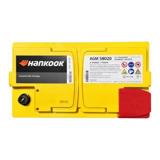 BATERIA HANKOOK AGM 58020 LN 4 80AH3