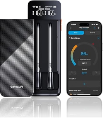 TERMOMETRO INALAMBRICO  INTELIGENTE  CON  SONDAS DOBLE