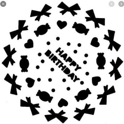 ESTENCIL HAPPY BIRTHDAY