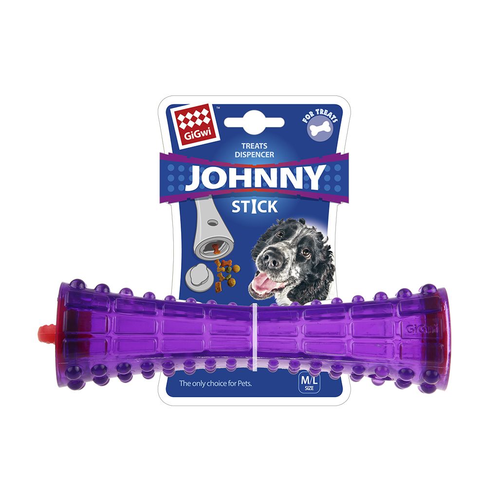Gigwi Johnny Stick Dispensador Golosinas Morado Transparente Gigwi Johnny Stick Dispensador Golosinas Morado Transparente