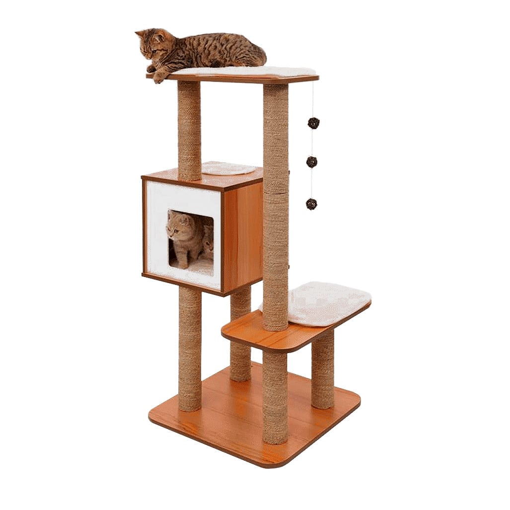 Vesper Cat Furniture V High Base Walnut Perruqueria Los mejores