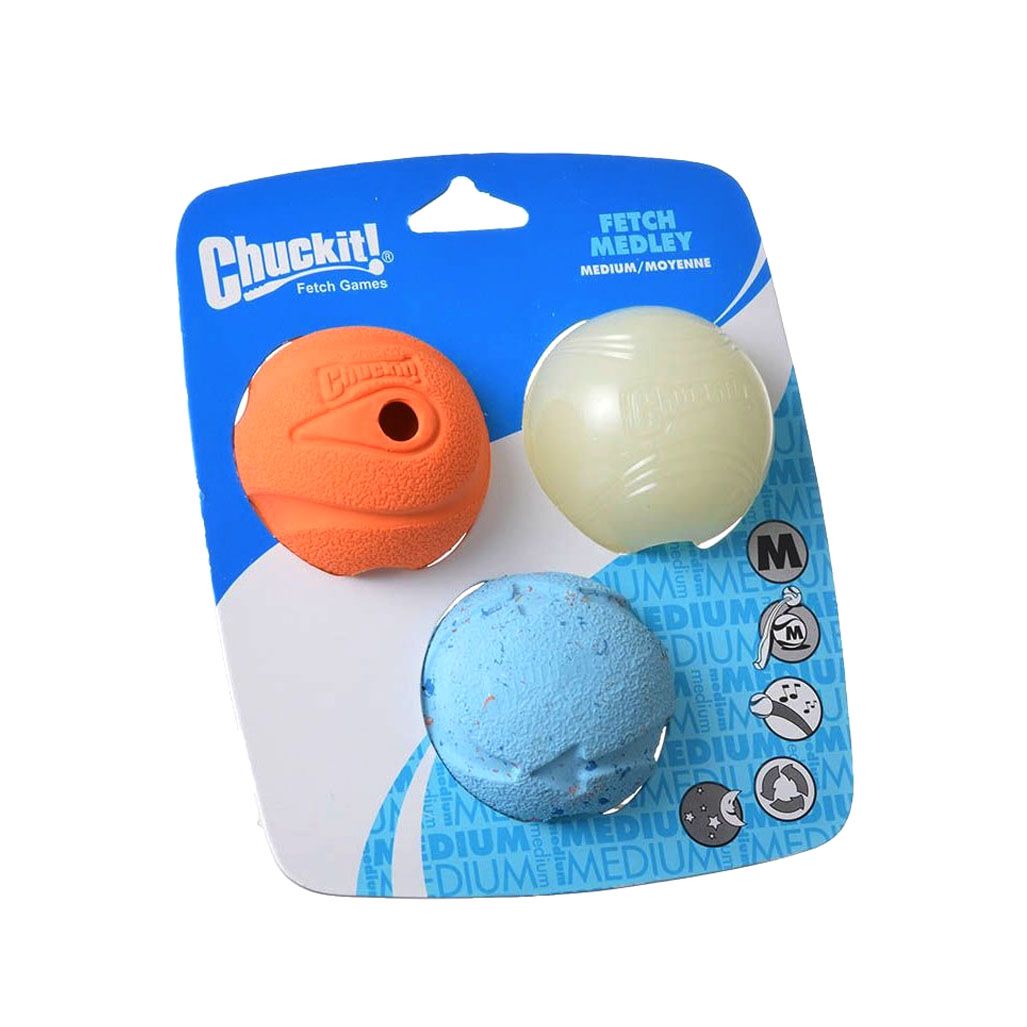 Chuckit Fetch Medley Medium 3 PK Chuckit Fetch Medley Medium 3 PK