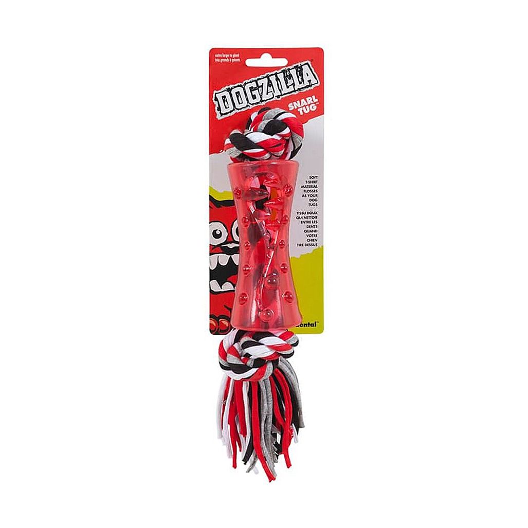 Dogzilla Tee Tug Cuerda Con Goma Dogzilla Tee Tug Cuerda Con Goma