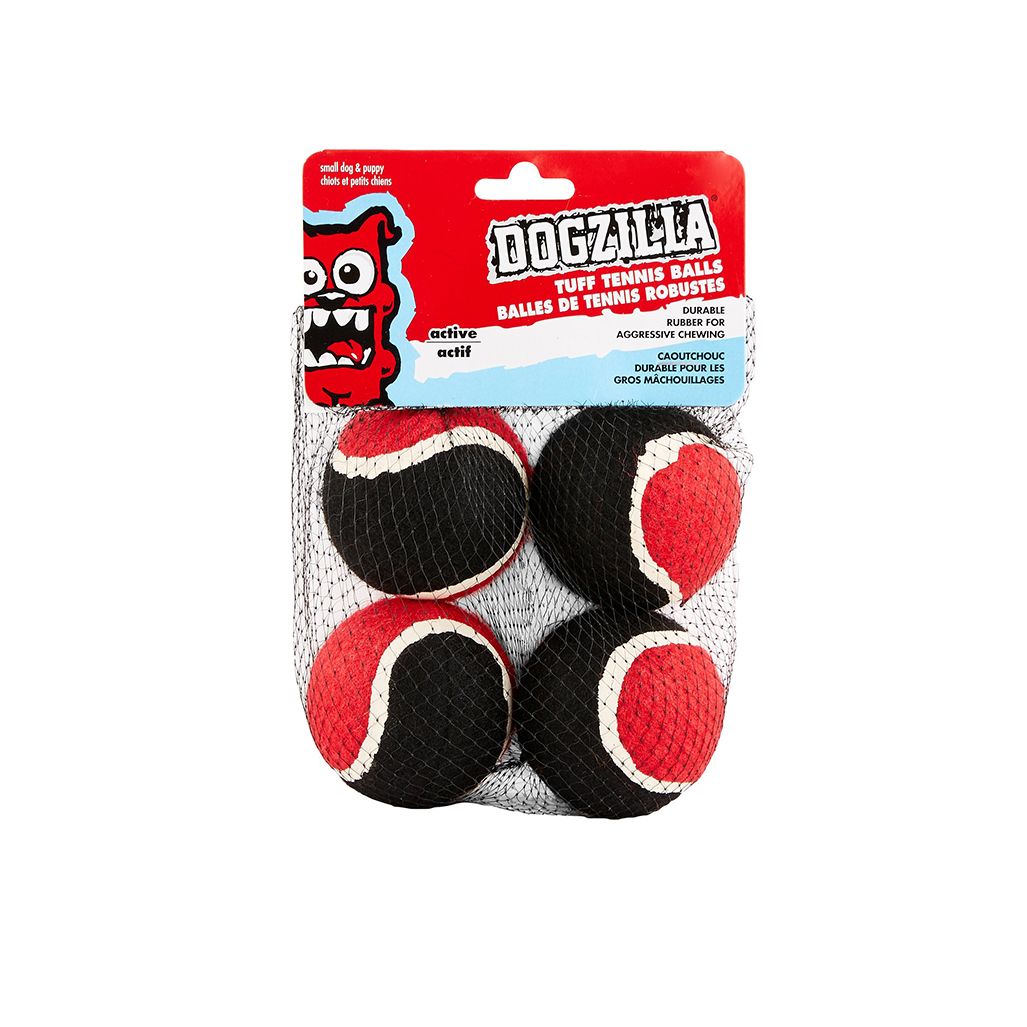Dogzilla Tuff Tennis Ball Medium To Large 4 PK Dogzilla Tuff Tennis Ball Medium To Large 4 PK