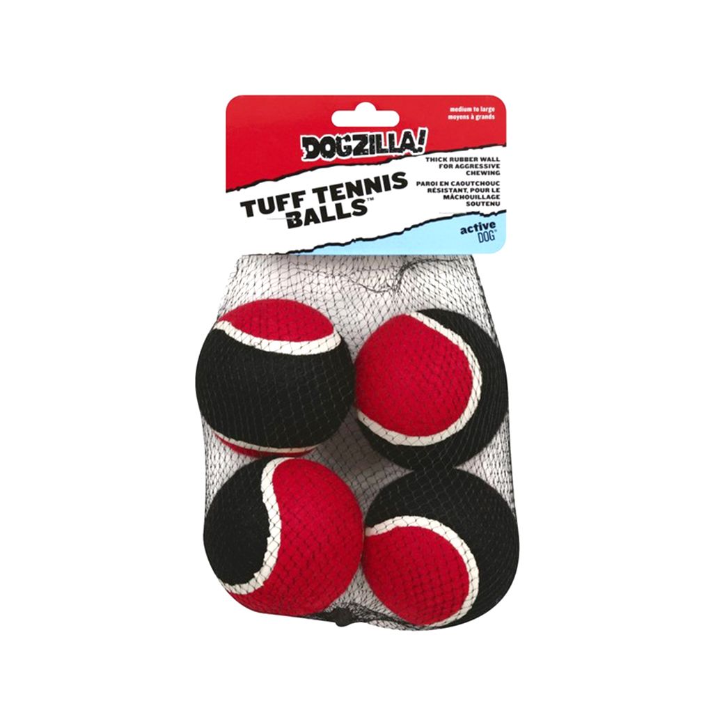 Dogzilla Tuff Tennis Ball Small Dog & Puppy 4 PK Dogzilla Tuff Tennis Ball Small Dog & Puppy 4 PK