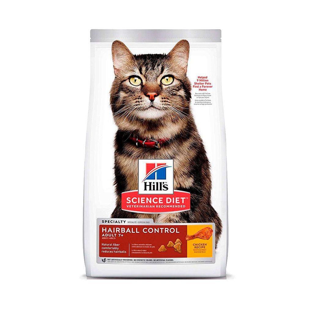 Hills Hairball Control Adult 7+ for Cats 1.58 K Hills Hairball Control Adult 7+ for Cats 1.58 K