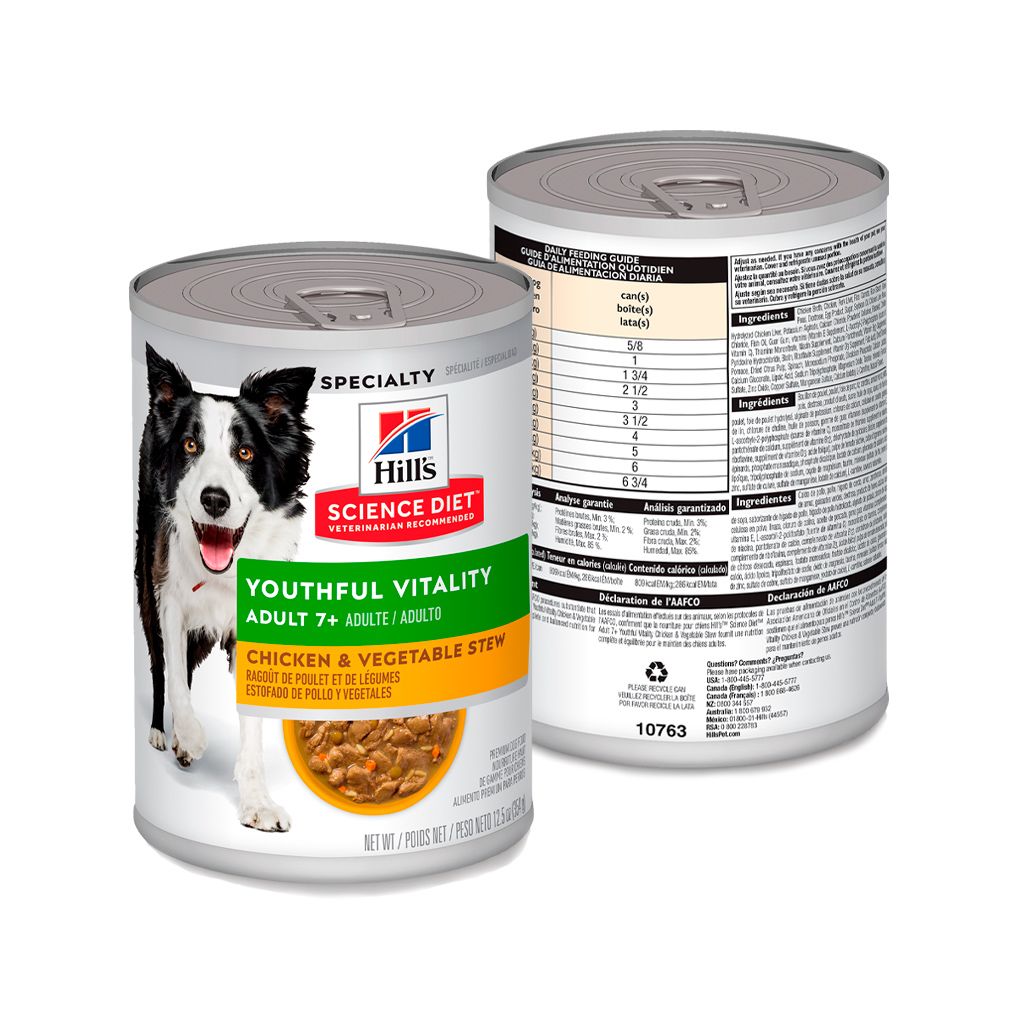 Hills Lata Youthful Vitality 7+ for Dogs 12.5 Oz Hills Lata Youthful Vitality 7+ for Dogs 12.5 Oz