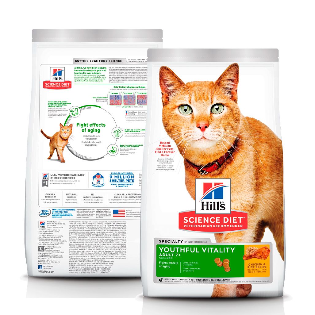Hills Youthful Vitality Adult 7+ for Cats 1.36 K Hills Youthful Vitality Adult 7+ for Cats 1.36 K