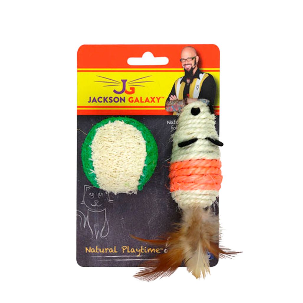 Jackson Galaxy Natural Play Time Mouse & Ball Jackson Galaxy Natural Play Time Mouse & Ball