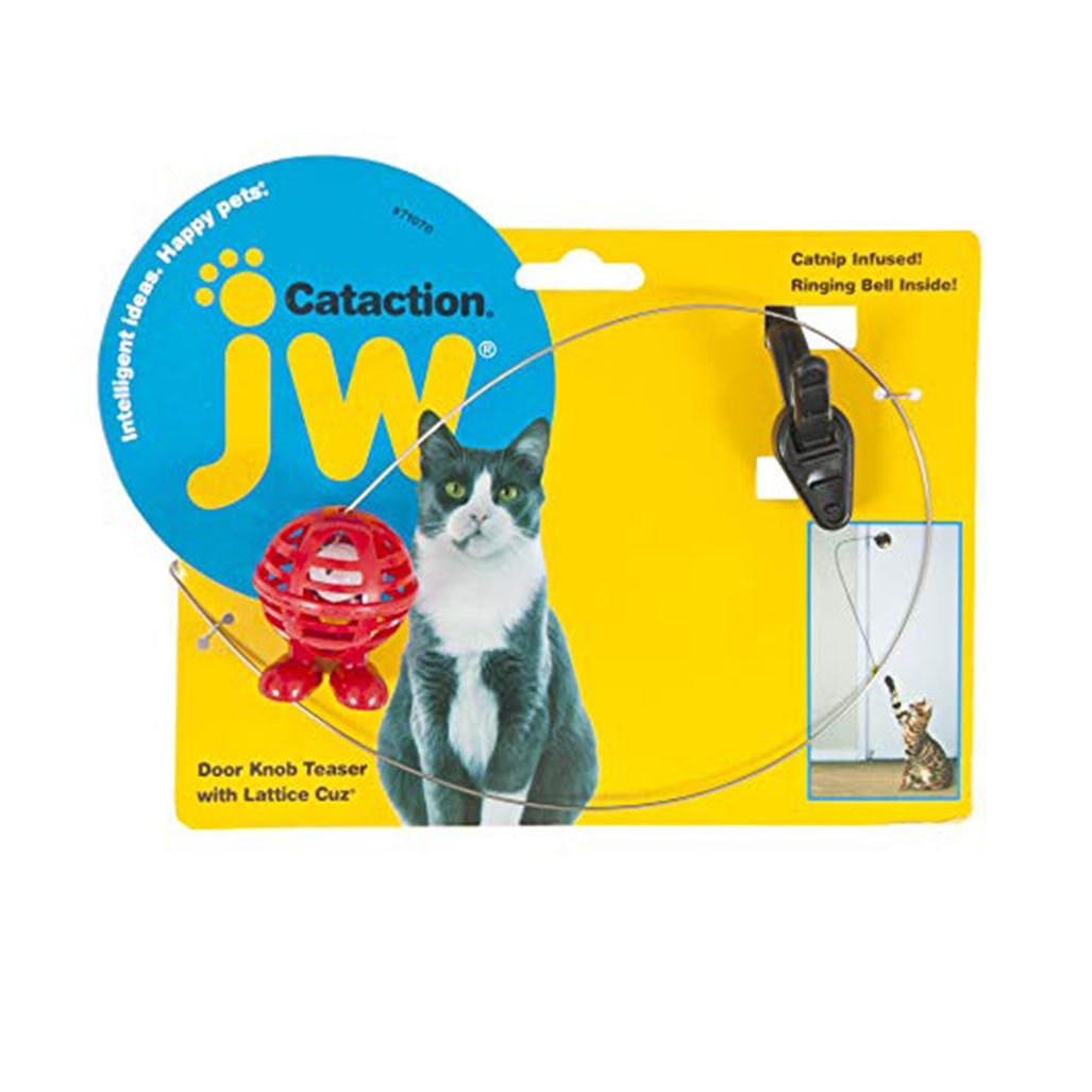 JW Cataction Door Knob Teaser With Latice Cuz Catnip Infused JW Cataction Door Knob Teaser With Latice Cuz Catnip Infused