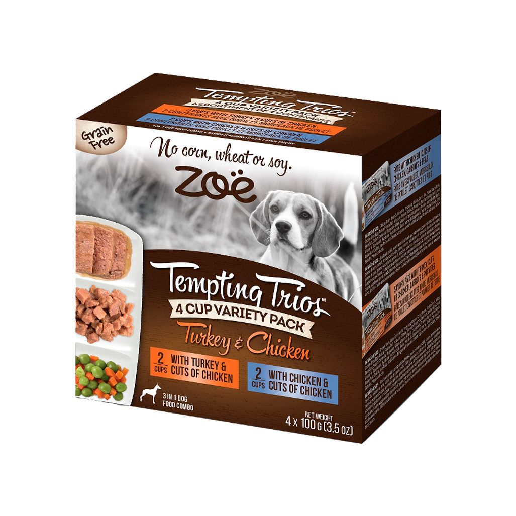 Zoe Trios Pack 4 Unidades x 100 Gr 2 Pavo - 2 Pollo Zoe Trios Pack 4 Unidades x 100 Gr 2 Pavo - 2 Pollo