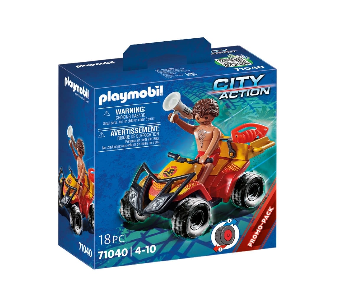 Figurine Playmobil Pilote De Quad Dakar - Réf 4425 - Occasion - Pièce Détachée