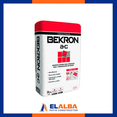 Adhesivo Cerámico Polvo Blanco Saco 25Kg Bekron1