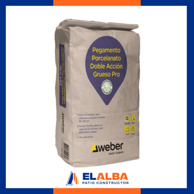 Adhesivo Porcelanato Grueso Flex 25 Kg Weber (QUI593)1