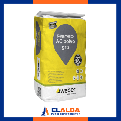 Adhesivo Cerámico Polvo Gris Saco 25 Kg Weber (QUI1203)1