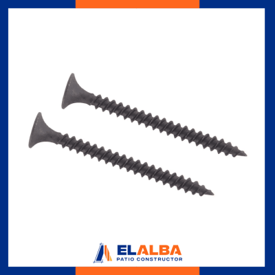 Tornillos Volcanita Hilo Fino Negro 6x 1