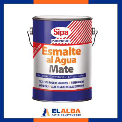 Esmalte Al Agua Mate Blanco (1 GL) Sipa1