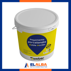 Adhesivo Porcelanato Doble Acción Tineta 25 Kg Weber (QUI597)