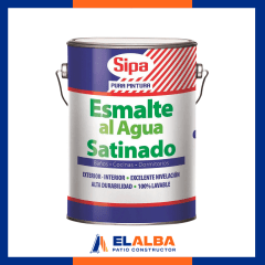 Esmalte Al Agua Satinado Blanco (1 GL) Sipa