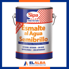 Esmalte Al Agua Semibrillo Blanco (1 GL) Sipa