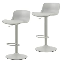 Set de 2 Sillas para Bar Just Home Collection  Elisa Gris 3