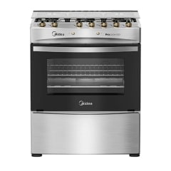 COCINA A GAS MIDEA MCG-5QPI30NS 5 PLATOS GRILL GRIS 0